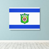 テルアビブ（イスラエル）市旗 キャンバスプリント (インサイチュ (ウッドフロア))