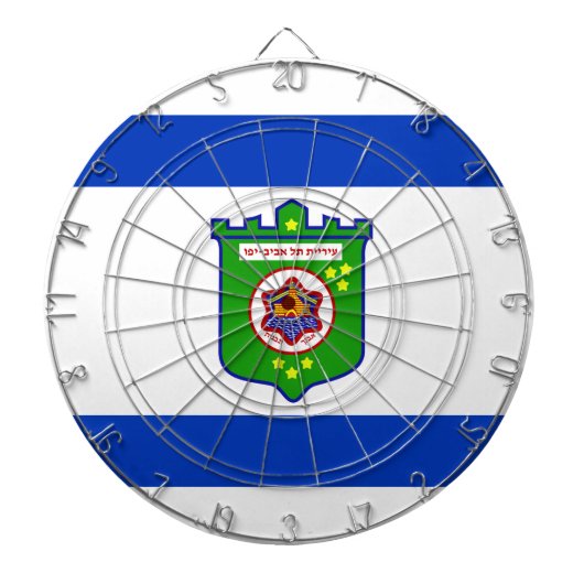 テルアビブ（イスラエル）市旗 ダーツボード (正面)
