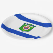 テルアビブ（イスラエル）市旗 ペーパープレート (アングル)