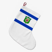 テルアビブ(イスラエル)市旗 ラージクリスマスストッキング (正面 (吊り時))