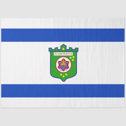 テルアビブ(イスラエル)市旗 薄葉紙 (正面)