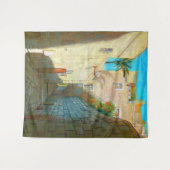 テルアビブ ヤッファ旧市街 イスラエル 旅行 油彩画 タペストリー (正面(横))