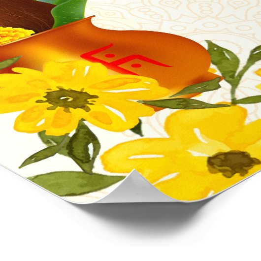 テルグタミルサウスインディアン結婚の歓迎 ポスター (角)