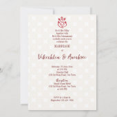 テルグタミルサウスインディアン結婚式招待状 招待状 (裏面)