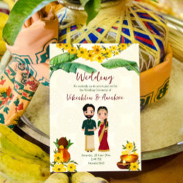 テルグタミルサウスインディアン結婚式招待状 招待状