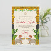 テルグ語の結婚式招待状 南インドの結婚式 招待状 (スタンド正面)