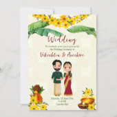 テルグ語 タミル語 南インドの結婚式招待状 招待状 (正面)