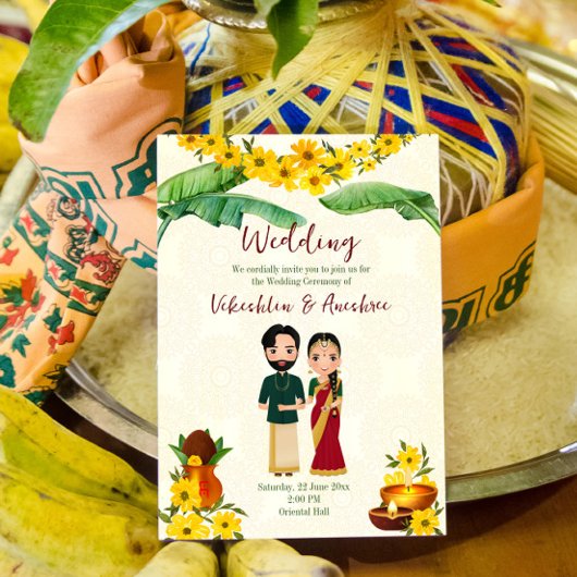テルグ語 タミル語 南インドの結婚式招待状 招待状