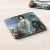 テルプシコラとしてマドモアゼルGuimard、cのポートレート コースター (左側)