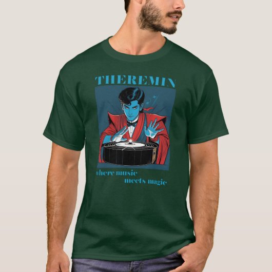 テルミン音楽は魔法 Tシャツ (正面)