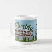 テルリドコロラドおもしろいレトロスノーウィースマウンテン コーヒーマグカップ (正面左)