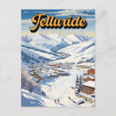 テルリドコロラドウィンタートラベルアートヴィンテージ ポストカード (正面)