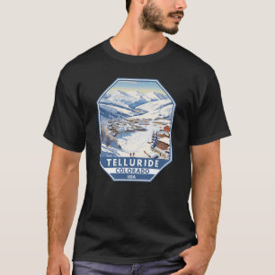 テルリドコロラドウィンタートラベルアートヴィンテージ Tシャツ