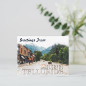 テルリドコロラドスキーマウンテンズウォーターカラー ポストカード (スタンド正面)