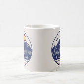 テルリドコロラドレトロサンセットスキーお土産 コーヒーマグカップ (中央)