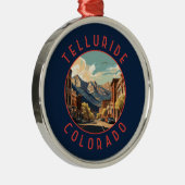 テルリドコロラドレトロ動揺してサークル メタルオーナメント (右)