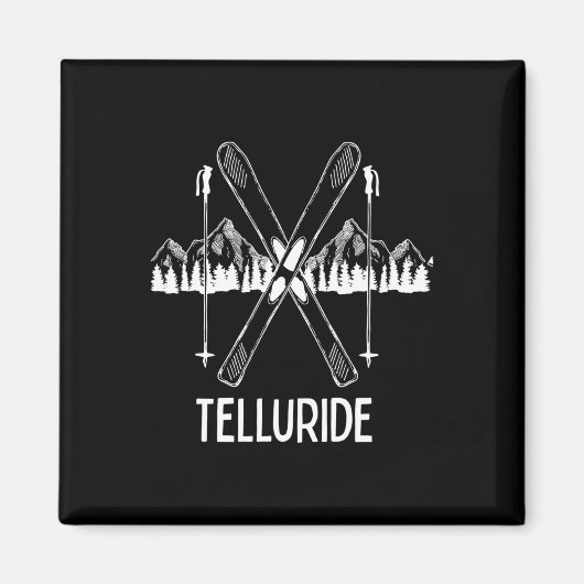 テルリドコロラドロッキーマウンテンズコスキースノーブ マグネット (正面)