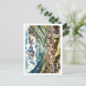 テルリドコロラドUSA有名なプレイスウォーターカラー ポストカード (スタンド正面)