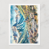 テルリドコロラドUSA有名なプレイスウォーターカラー ポストカード (正面)