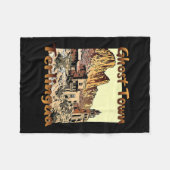 テルリンガ幽霊タウンテキサス州Aホユニークリデイ フリースブランケット (正面(横))