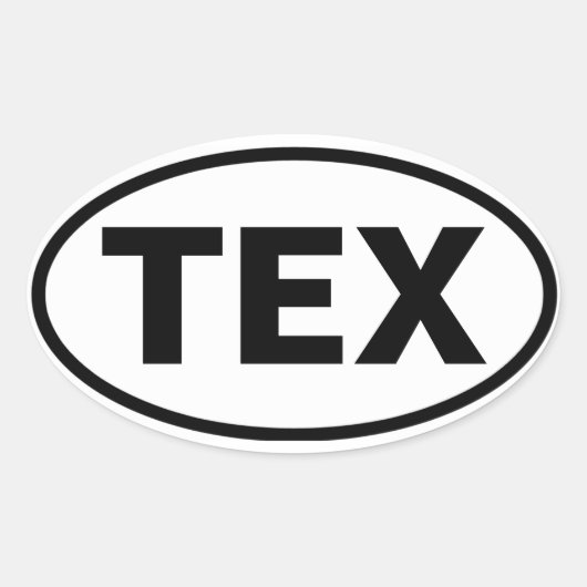 テルル化地域空港「TEX」 楕円形シール (正面)