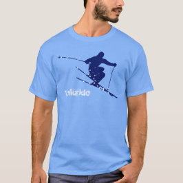 テルル化物の青い雪のスキー Tシャツ