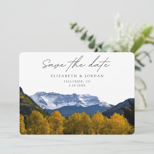 テルル結婚ドのコロラド日付を保存 招待状 (スタンド正面)