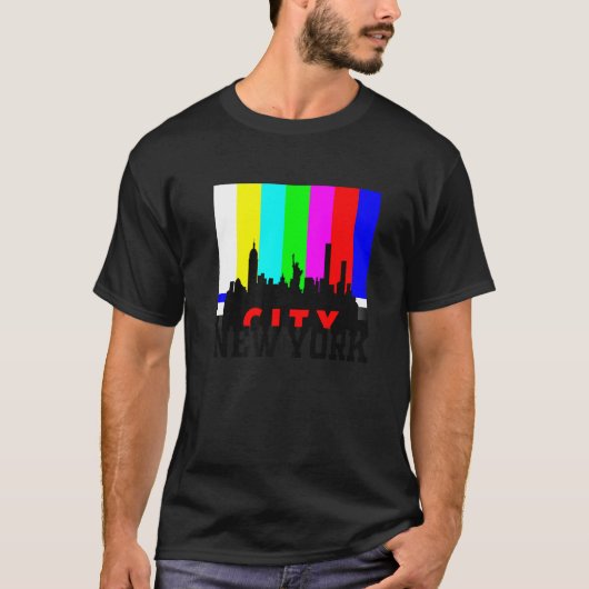 テレカッコいいビ信号の図示ニューヨーク市 Tシャツ (正面)