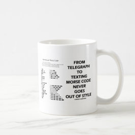 テレグラフからテキストメッセージへ モールス信号は流行遅れにならない コーヒーマグカップ