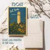 テレグラフヒルにあるコイトタワー、サンフランシスコ旅行 ポストカード