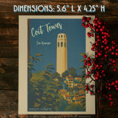 テレグラフヒルにあるコイトタワー、サンフランシスコ旅行 ポストカード