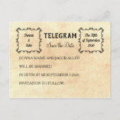 テレグラムセーブ・ザ・デート案内はがき 案内ポストカード (正面)