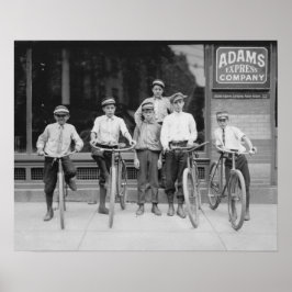 テレグラムメッセンジャーの少年たち 1911年 昔の写真 ポスター
