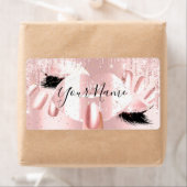 テレサピンクグリッタードリップキスリップ爪、 ネイルメイクアップ ラベル (インサイチュ)