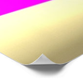 テレサ·デザインの衝撃的なピンクと金ゴールド ポスター (角)