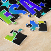 「テレサ」名、おもしろい「ハッピーバースデー」 ジグソーパズル (側面)