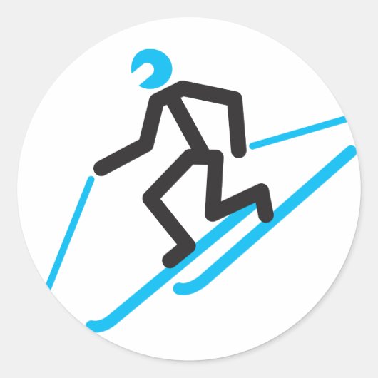 テレスティックマンステッカー ラウンドシール (正面)