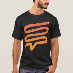 テレパスTシャツ#3濃から淡いオレンジ色のグラデーション Tシャツ