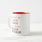 テレビおもしろいはテストしない。僕は犯罪番組を十分に見る ツートーンマグカップ (正面左)