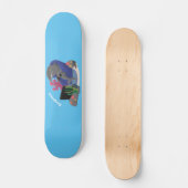 テレビおもしろいアニメを見ているサメ スケートボード (正面)