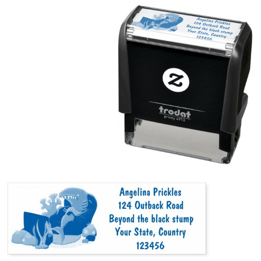 テレビおもしろいアニメを見ているサメ セルフインキングスタンプ (インサイチュ)