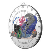テレビおもしろいアニメを見ているサメ ダーツボード (正面右)
