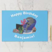 テレビおもしろいアニメを見ているサメ ペーパーパッド (インサイチュ)