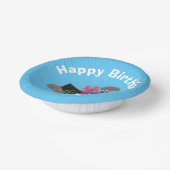 テレビおもしろいアニメを見ているサメ ペーパーボウル (傾斜あり)