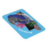 テレビおもしろいアニメを見ているサメ マグネット (右側)