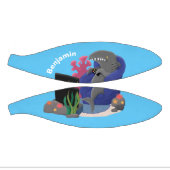 テレビおもしろいアニメを見ているサメ ミニバスケットボール (パネル)