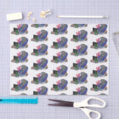 テレビおもしろいアニメを見ているサメ 薄葉紙 (クラフト)