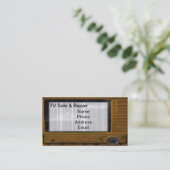 テレビおよびモニターの販売および修理サービス 名刺 (スタンド正面)
