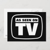 テレビでおなじみ - 白黒 ポストカード (正面/裏面)