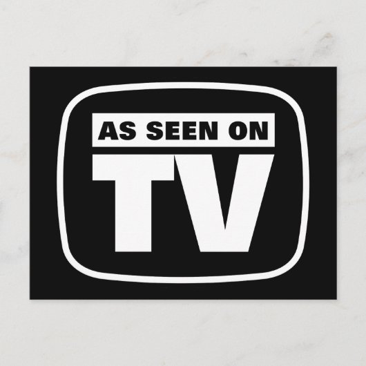 テレビでおなじみ - 白黒 ポストカード (正面)